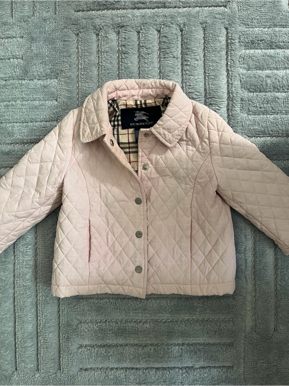 Burberry Pink Quilted Girls' Jacket